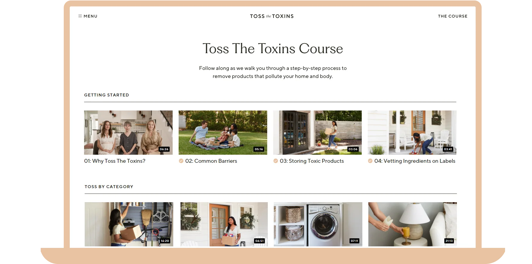 Toss the Toxins course